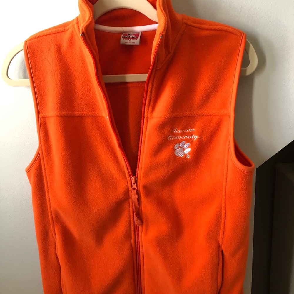 Clemson fleece vest